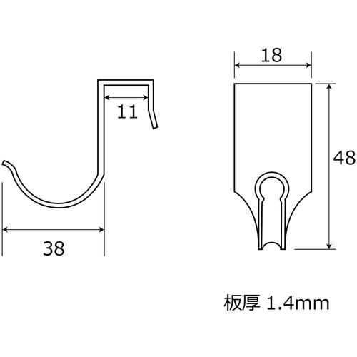 WAKI バラ ラビーフック BH−615 ナゲシ