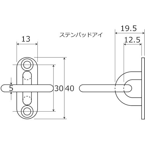 WAKI パッドアイリング BK−787 5X15