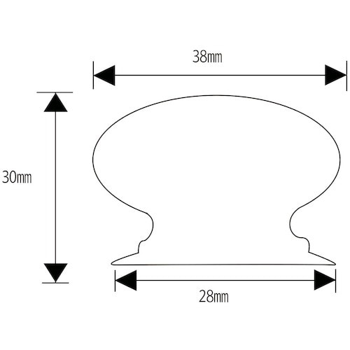 WAKI 木製つまみ VG−231 40mm ブラ
