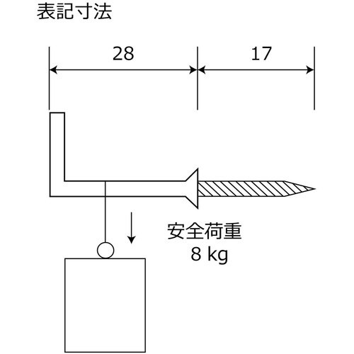 WAKI 真鍮メッキ洋折釘 SH−074 28MM