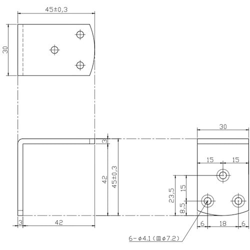 WAKI ステン巾広隅金 BK−821 45MM