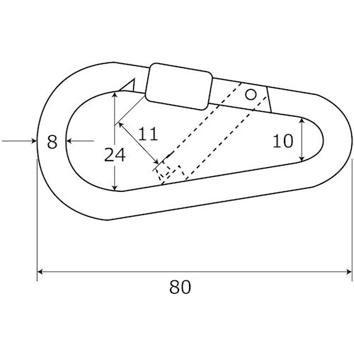 WAKI SスプリングフックN BK−766 S2