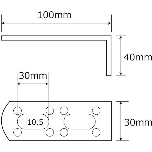 WAKI 補助金具ユニクロL型 BS−779 30