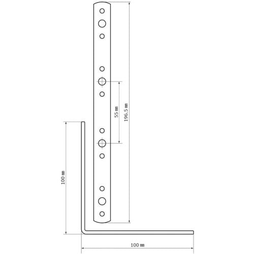 WAKI ツヤ消し黒 L型金具 WAP−322 1