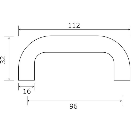 WAKI 木製取手 木地 TW−306 96MM