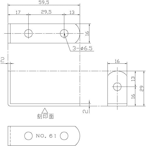 WAKI 補助金具ステイ BS−661 NO61