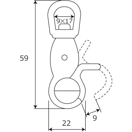 WAKI レバースナップ BK−948 D5022