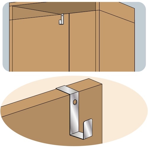 WAKI 吊金具 Z型 8 BK−388 15X3