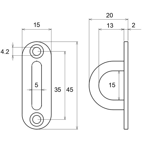 WAKI パッドアイ BK−784 5X15MM