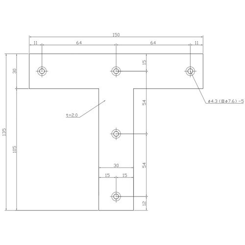 WAKI ステンレスT型隅金 BK−803 150