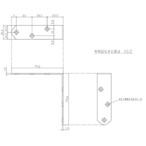 WAKI ユニクロ隅金 金折 BK−036 75