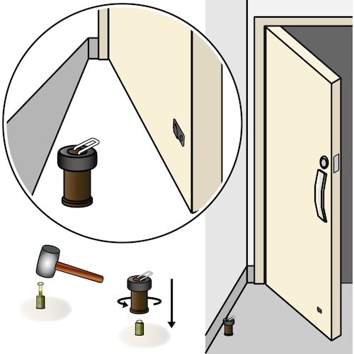 WAKI ミニラ戸当りアンカー BH−832 75