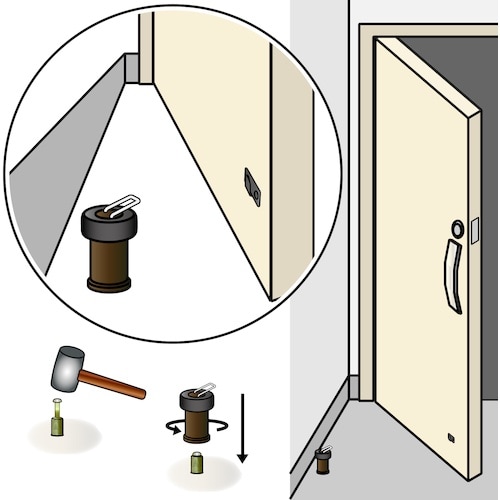 WAKI ミニラ戸当りアンカー BH−834 90
