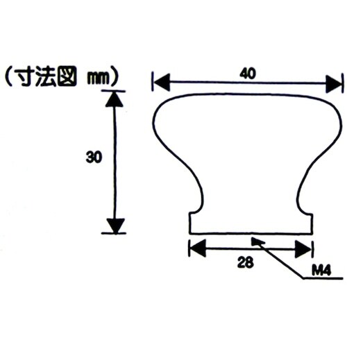 WAKI ウッドつまみ VG−287 40mm ブ