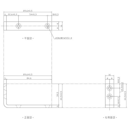 WAKI ステン バレット棚受 BK−120 45