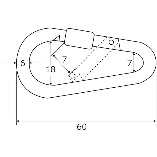 WAKI SスプリングフックN BK−765 S2