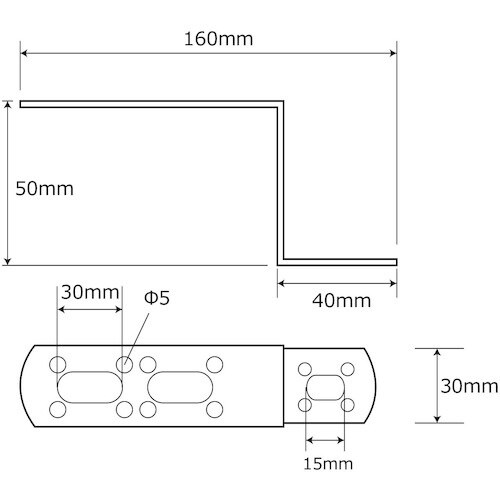 WAKI 補助金具ユニクロL型 BS−777 40