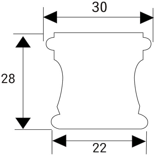 WAKI 木製つまみ VG−224 30mm パイ
