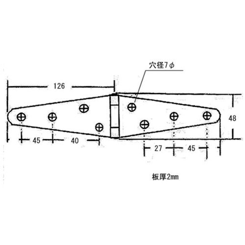 WAKI エクストラヒンジ BH−332 125M
