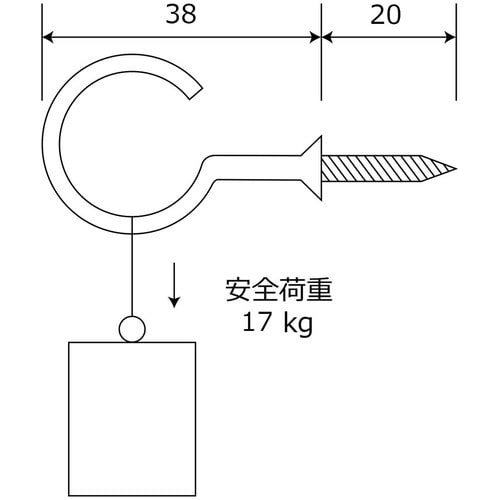 WAKI 真鍮メッキ洋灯吊 SH−006 38MM