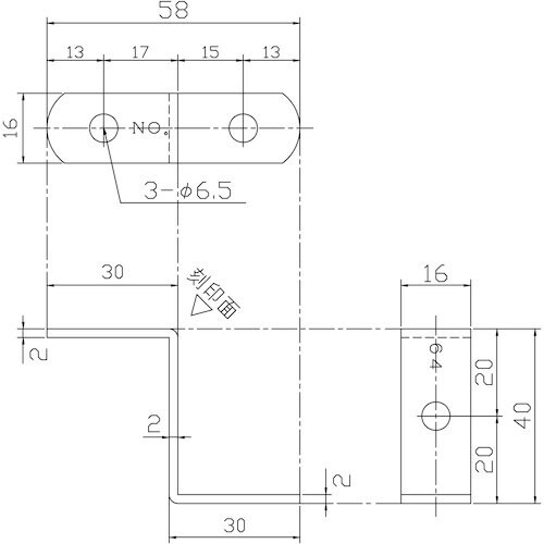 WAKI 補助金具ステイ BS−664 NO64
