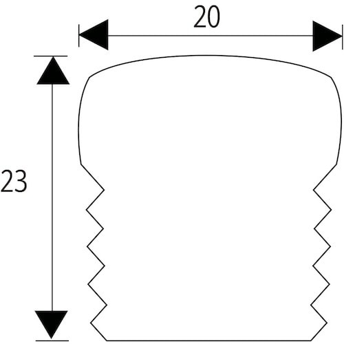 WAKI 木製つまみ VG−207 20mm ブラ