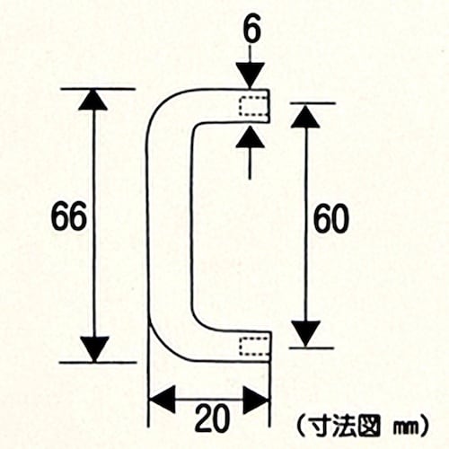 WAKI ホワイト丸棒ハンドル VG−045 66