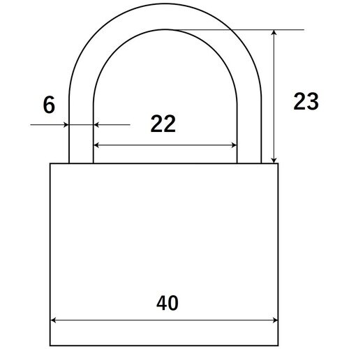 WAKI 南京錠 バラ IB−059 40MM