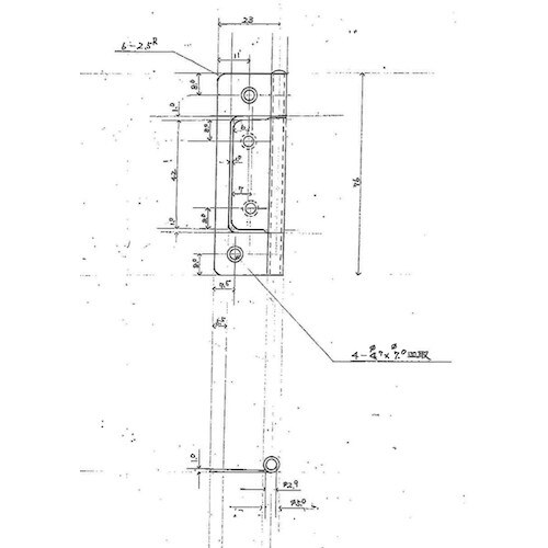 WAKI フラッシュ丁番 BH−452 76MM
