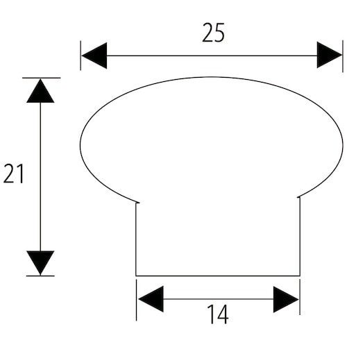 WAKI 木製つまみ VG−212 25mm ダー