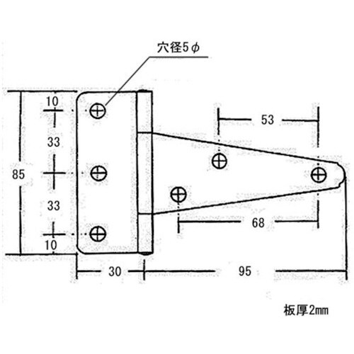 WAKI エクストラTヒンジ BH−326 100