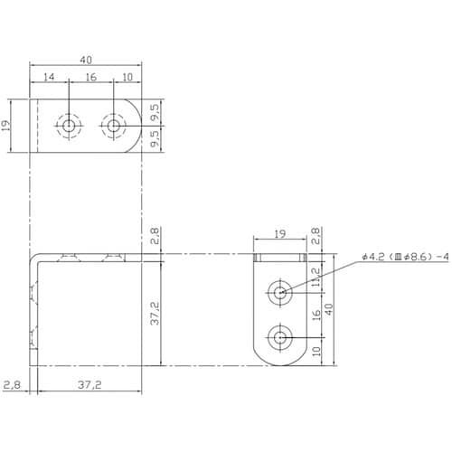 WAKI ステンRアングル IH−077 40MM