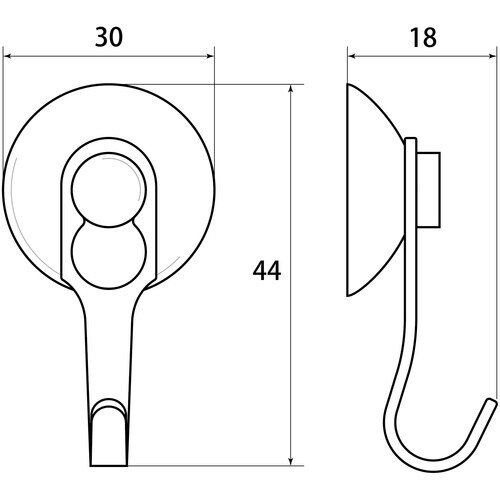 WAKI 吸盤フック KYH221コテイ2 30