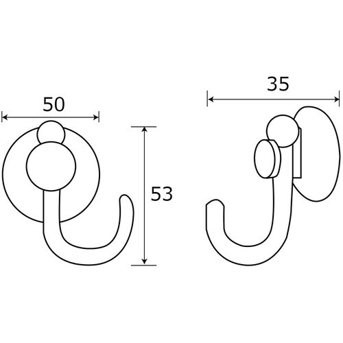 WAKI 吸盤フック KYH205ヨコフリ50 2