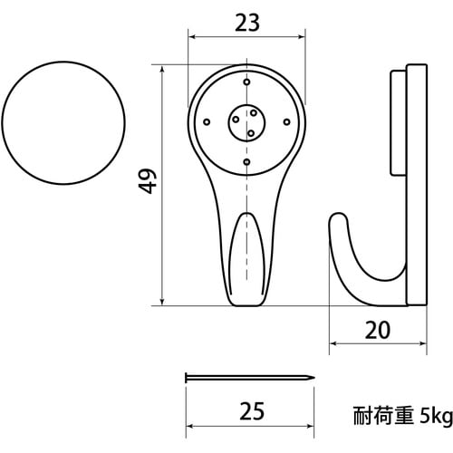 WAKI 新建材用フック KYH015クロスH W