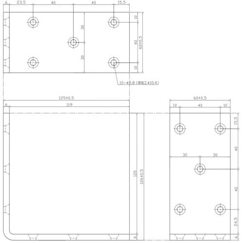 WAKI 極厚巾広アングル IH−125 125