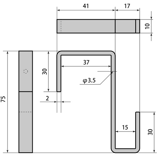 WAKI ツヤ消し黒 Z型金具 WAP−344 1