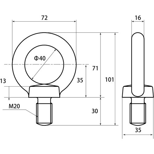 WAKI アイボルト 15−153 20MM