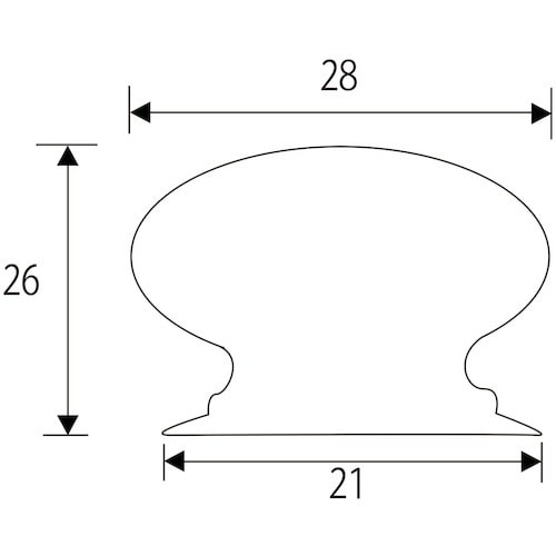 WAKI 木製つまみ VG−218 28mm ブラ