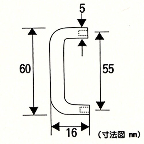 WAKI ホワイト丸棒ハンドル VG−044 60