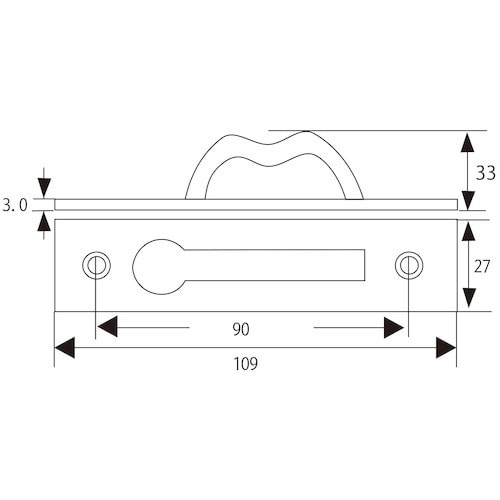 WAKI ダイカスト半回転取手 VG−073 大