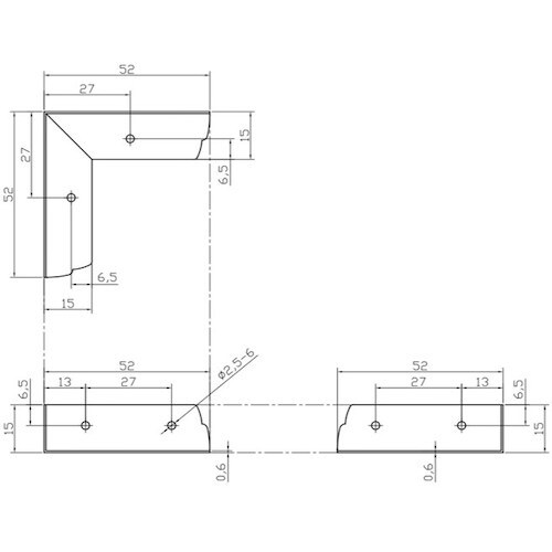 WAKI ステン二方面隅金 BY−014 ダイ 5