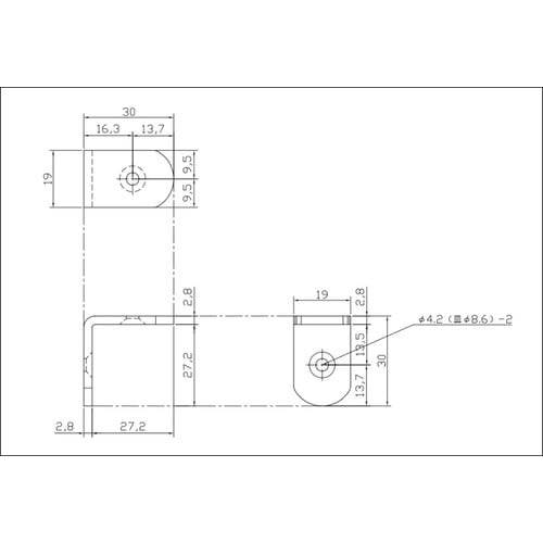 WAKI ステンRアングル IH−076 30MM