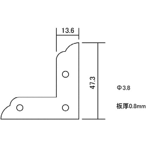 WAKI カラー隅金 三方面白 IH−035 47