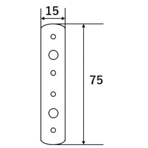 WAKI 真鍮 I型金具 WAP−211 75MM