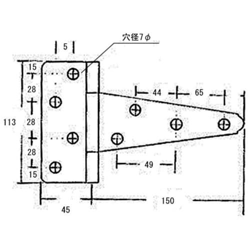 WAKI エクストラTヒンジ BH−328 150