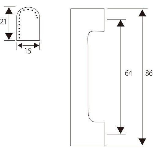 WAKI PCローズハンドル VG−129 86m