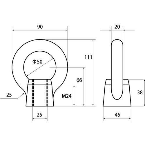 WAKI アイナット 15−158 24MM