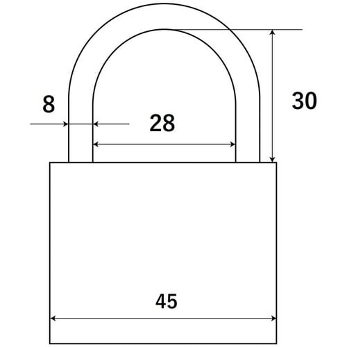 WAKI 南京錠 バラ IB−061 50MM