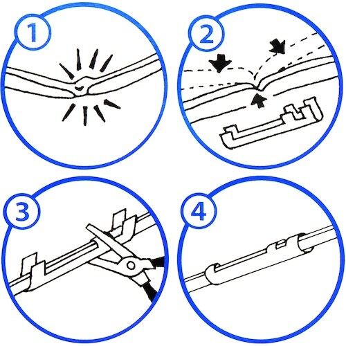 WAKI 三ツ爪 小 US−012 クロ 4個入り
